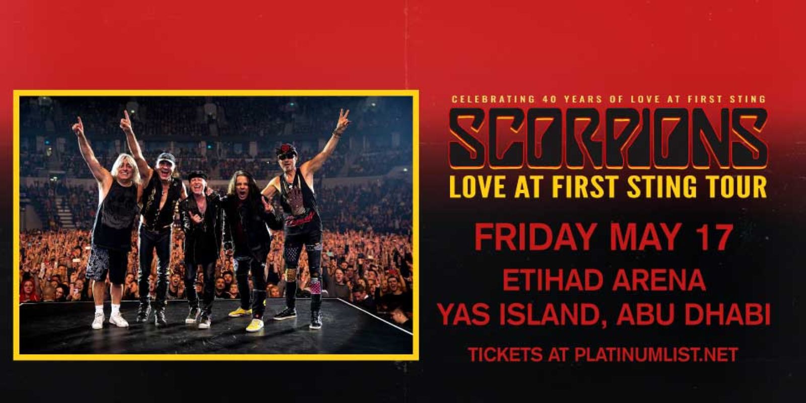 Live Nation Presents Scorpions at Etihad Arena in Abu Dhabi