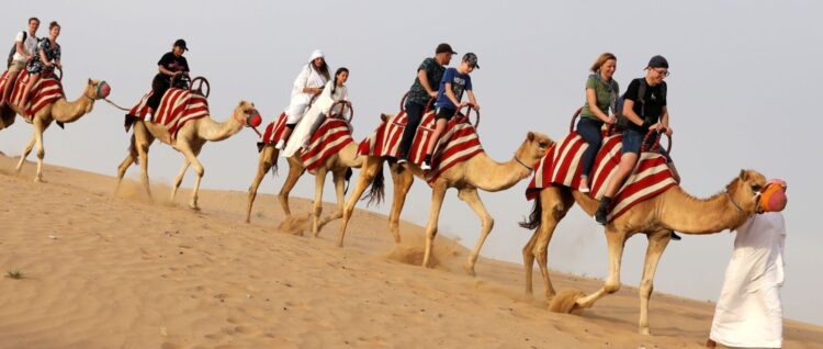 Premium Red Dunes Safari with Camel Ride & 3 Cuisines at Al Khayma Camp