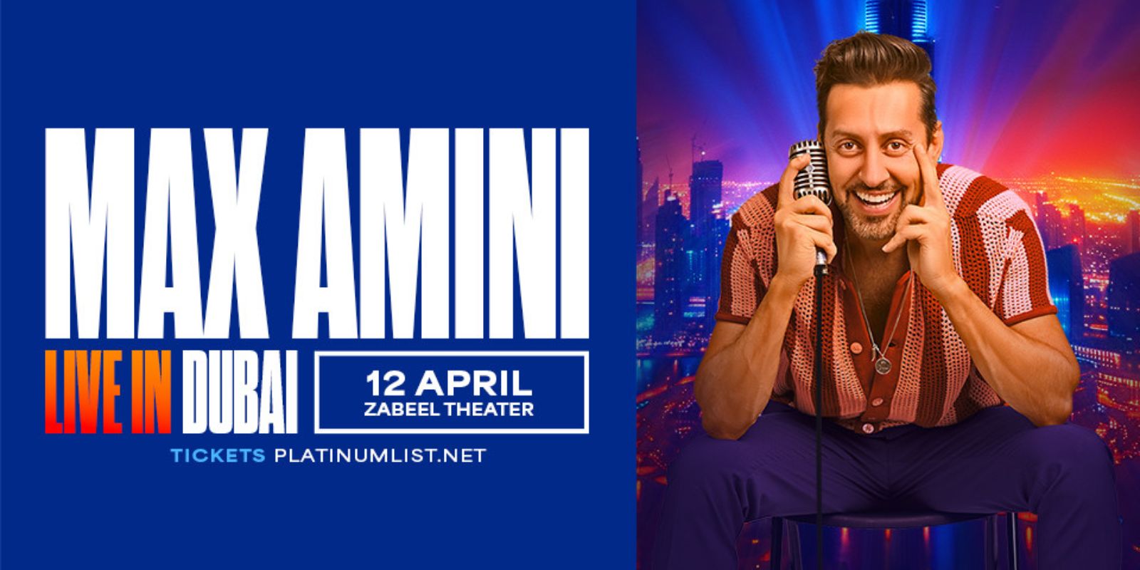 Max Amini - English Comedy Show at Zabeel Theatre, Dubai